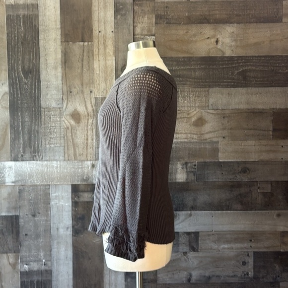 Altar’d State gray knit sweater medium festival boho dark feminine whimsigoth - Picture 6 of 10